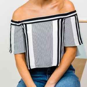 Off-shoulder flowy top